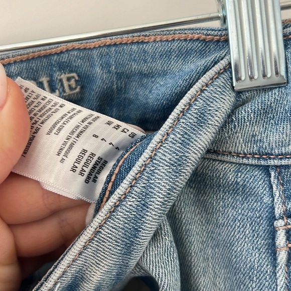 American Eagle Mom Jeans The Redesign Washed Blue Jeans Wide Leg Relaxed Slouchy - Picture 5 of 8